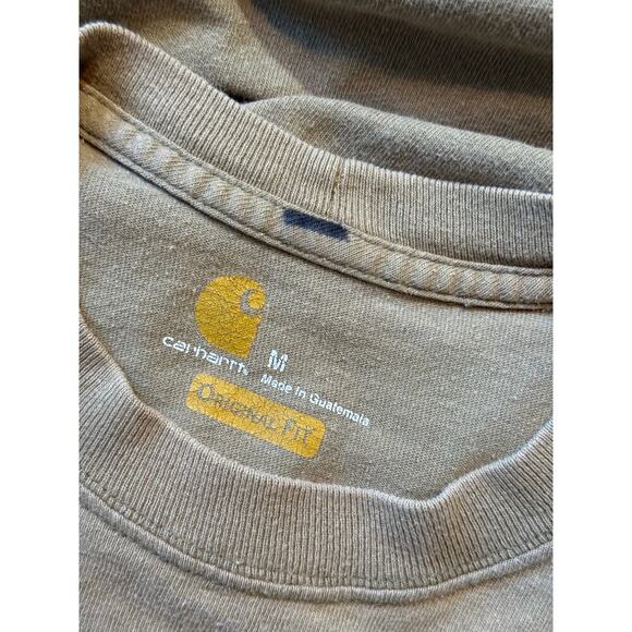 CARHARTT  Mens short sleeve T-Shirt, Brown/Tan, size M, Cotton, Workwear - Picture 3 of 8